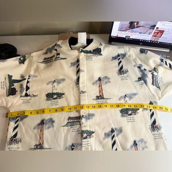 Art Unlimited Lighthouse Button Down Shacket Jacket Chore Men’s X-Large USA Made - Picture 8 of 10